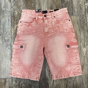 Waimea Faded Pink Denim Shorts Skinny Fit Size 18 Boys NWT